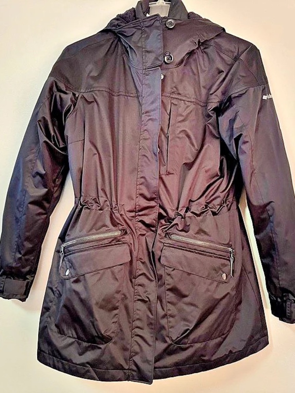 Omni-Heat Infinity Black Hooded Utility Jacket Like New